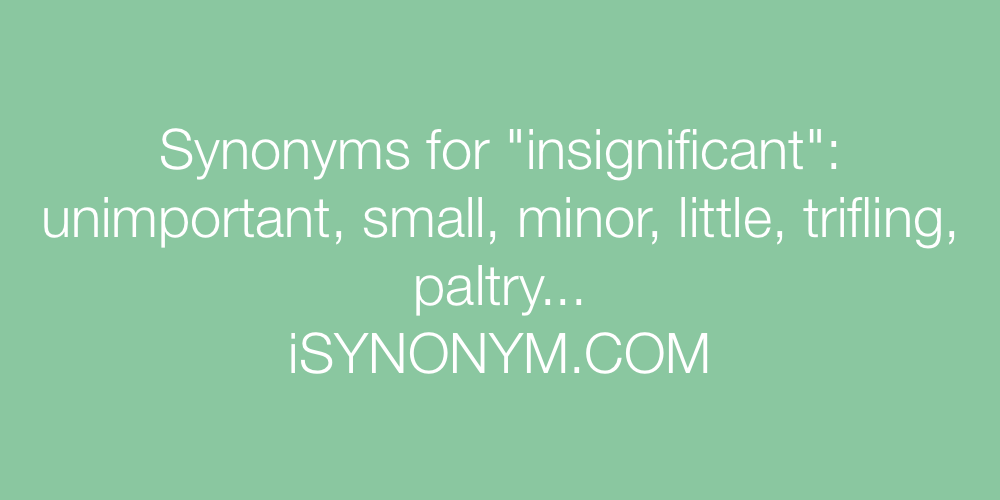 insignificant synonym