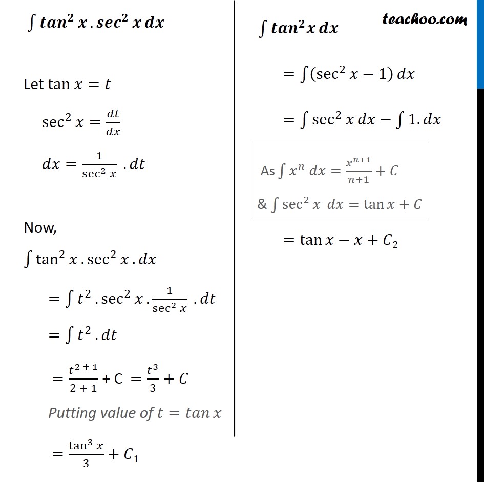 integral of tan 4x