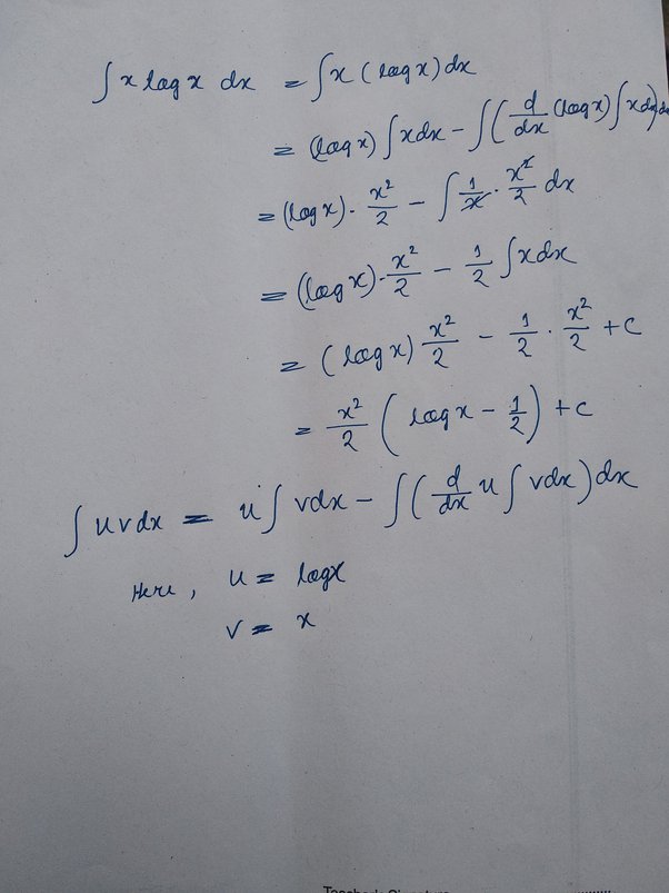 integral x log x dx