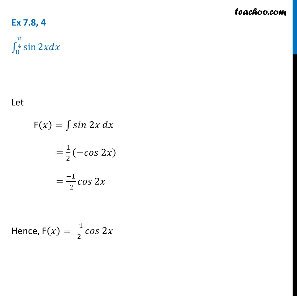 integration of sin 2x