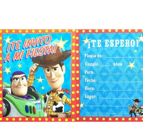 invitaciones de toy story en blanco