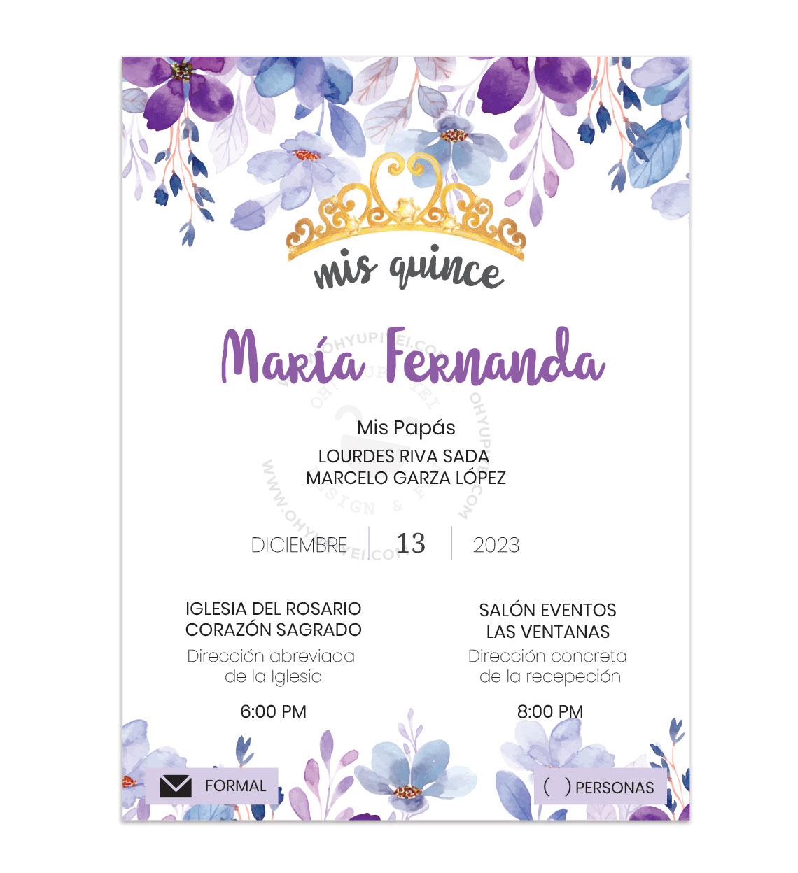 invitaciones para 15 años