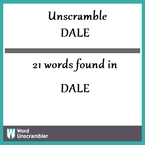 is dale a scrabble word