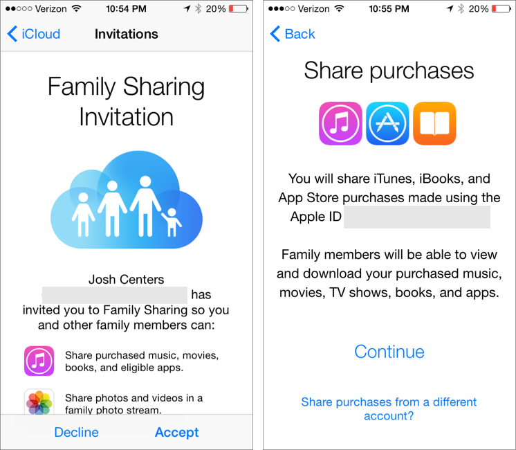 itunes match family sharing