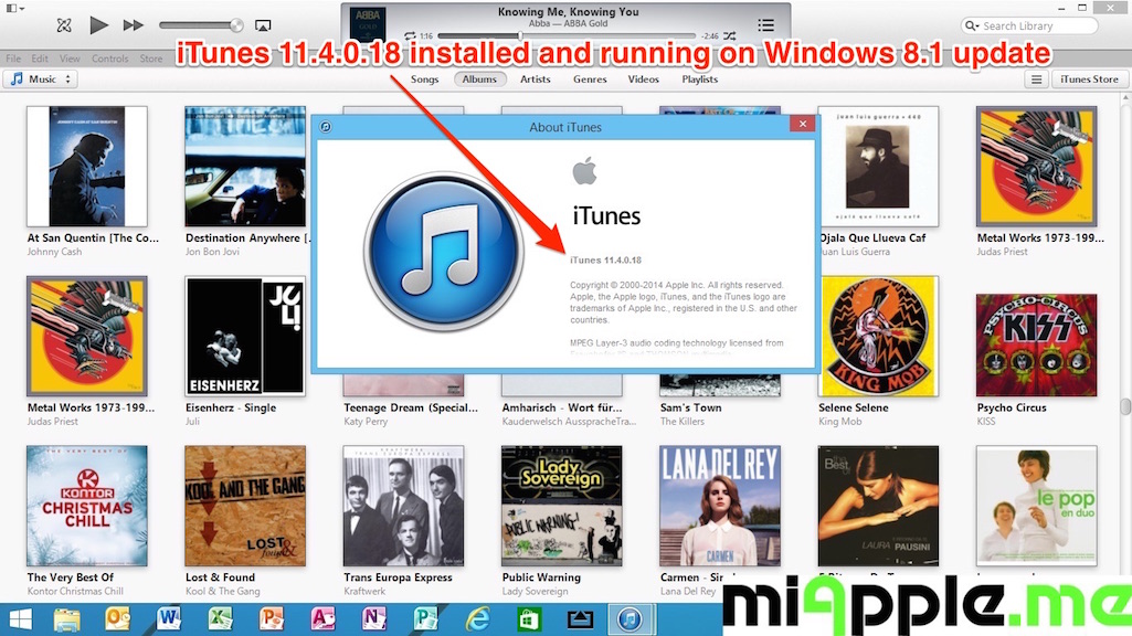 itunes win 8.1