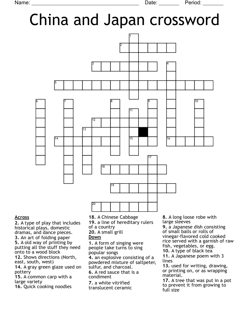 japanese glaze crossword