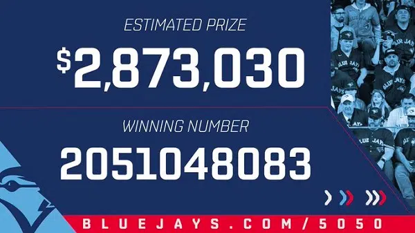 jays 50/50 winners