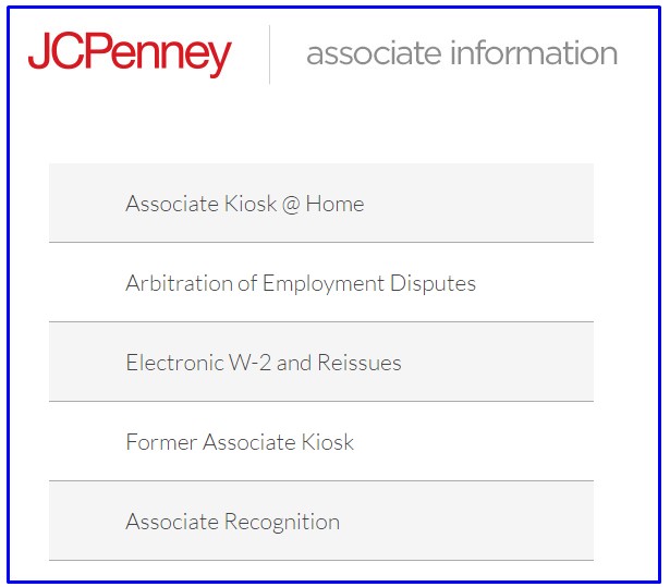 jcpenney associate kiosk at home