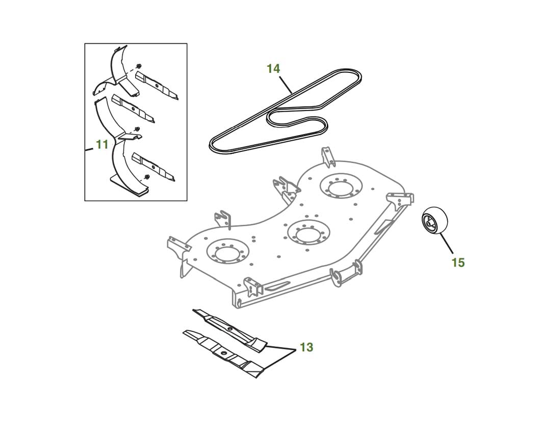 john deere 60 inch mower deck parts diagram