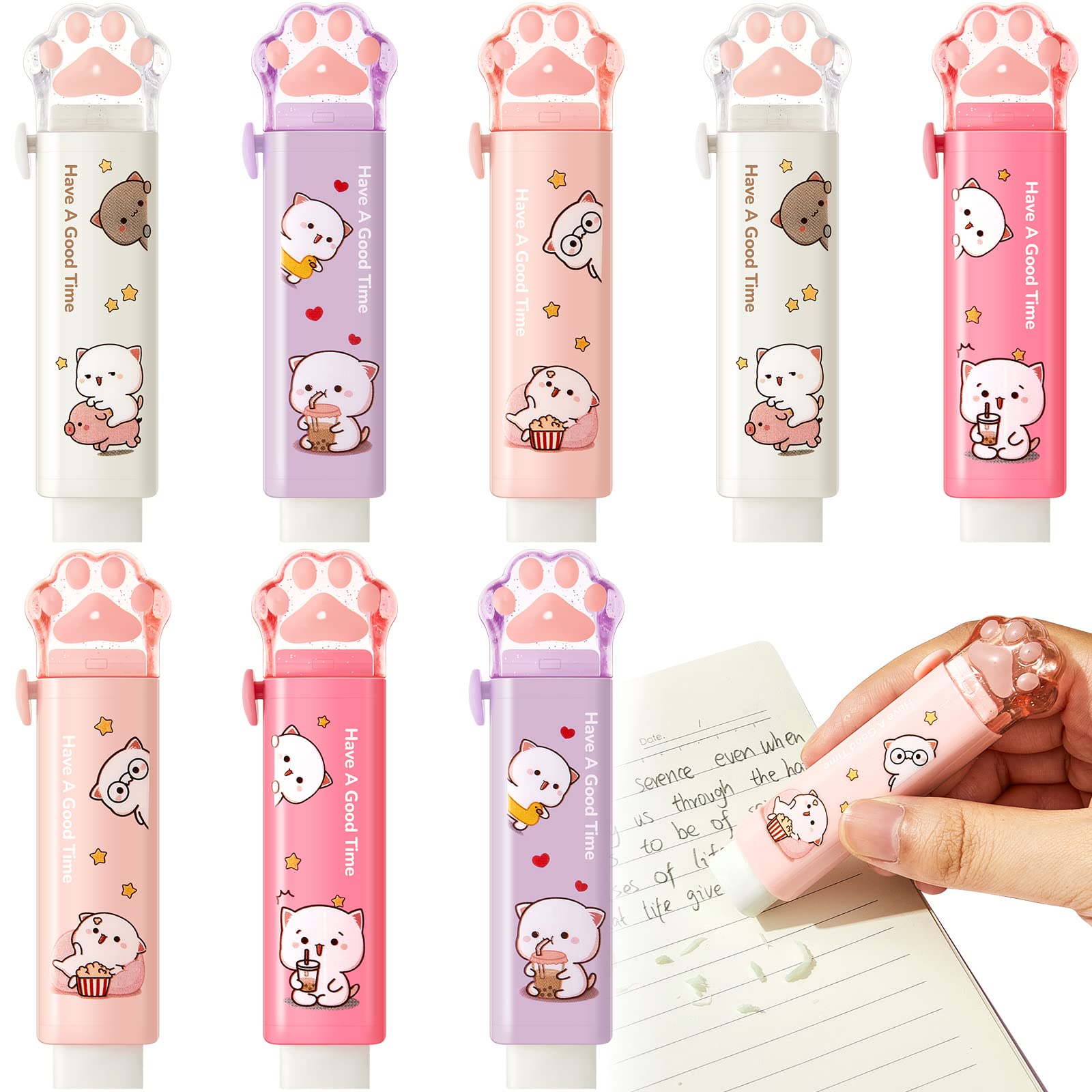 kawaii erasers