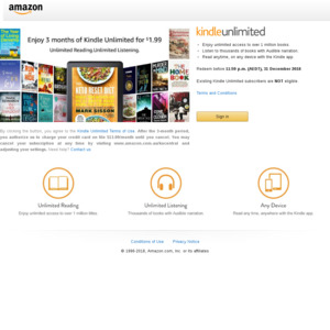 kindle unlimited 3 months for $1.99 australia