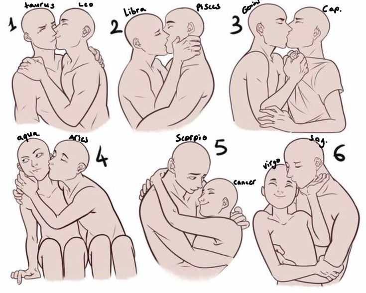 kissing drawing reference