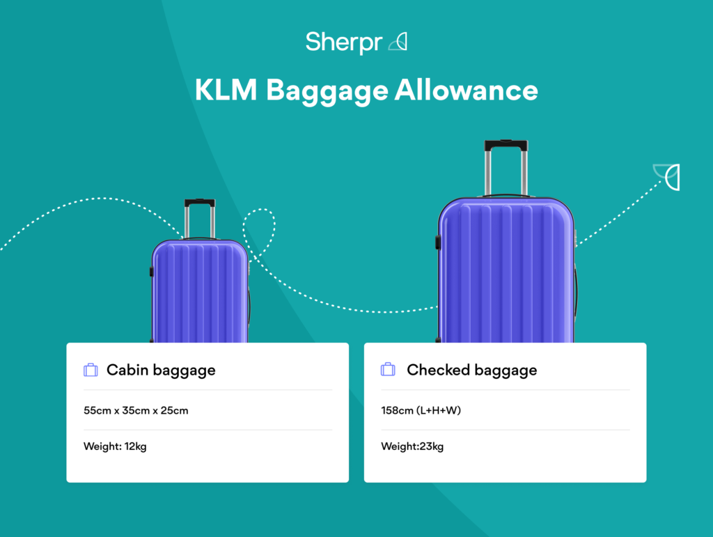 klm checked baggage weight