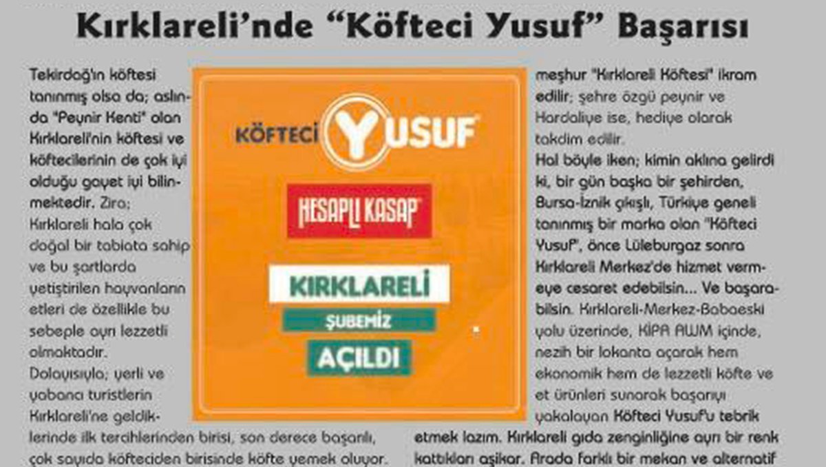 köfteci yusuf bursa iş başvurusu