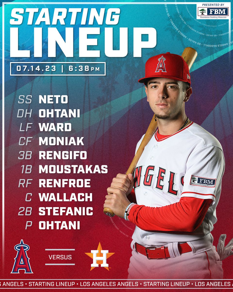 la angels starting lineup