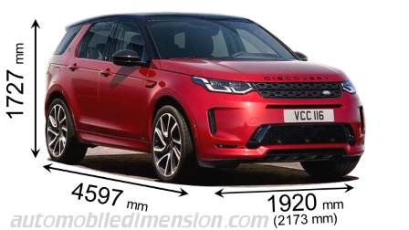 land rover sport dimensions