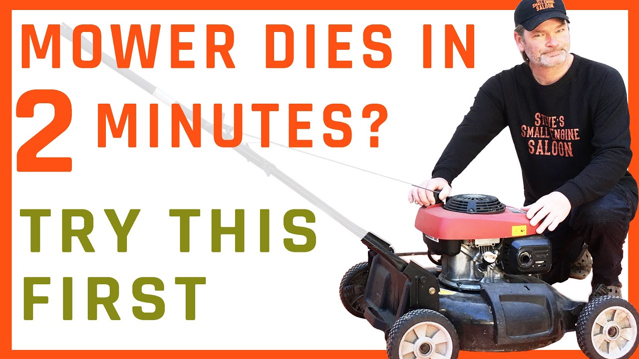 lawn mower runs then dies