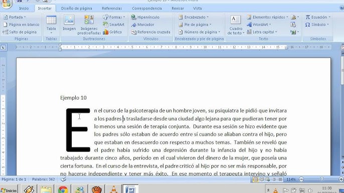 letra capital en word 2003