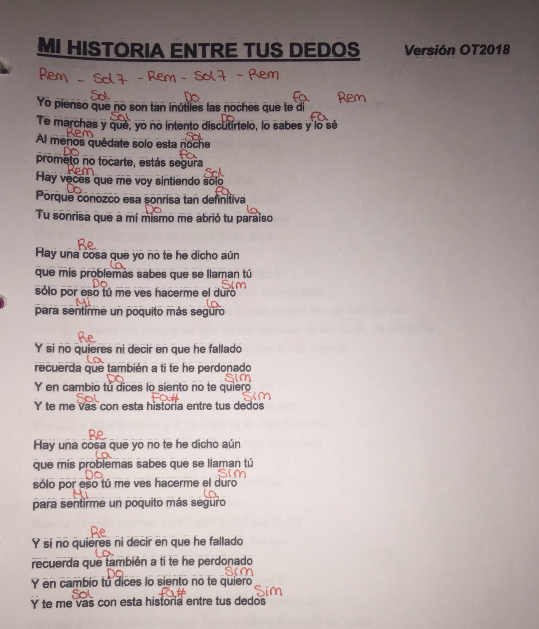 letra de tu historia entre tus dedos