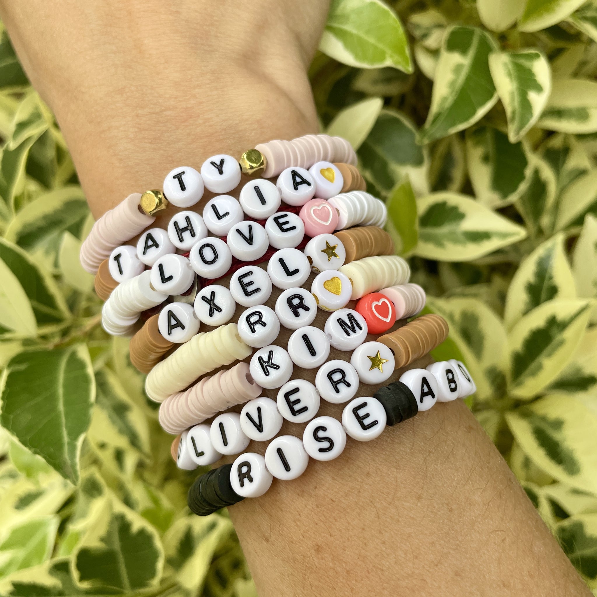 letter bead bracelets