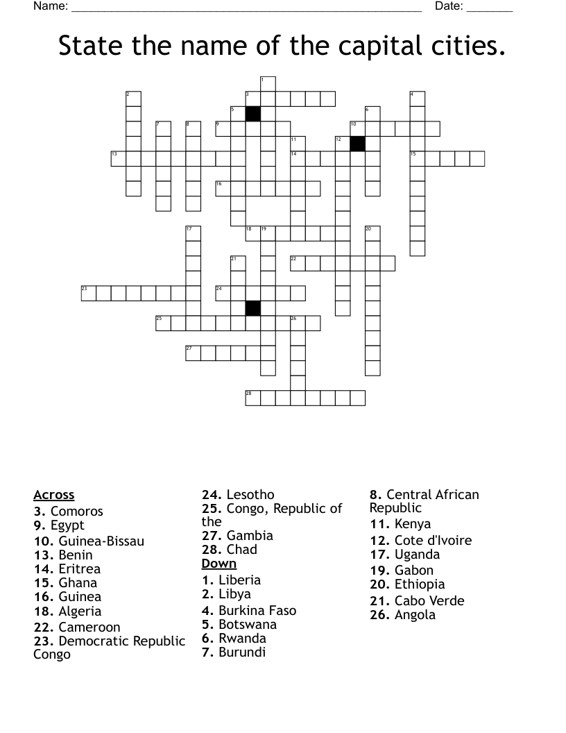 libya capital crossword clue