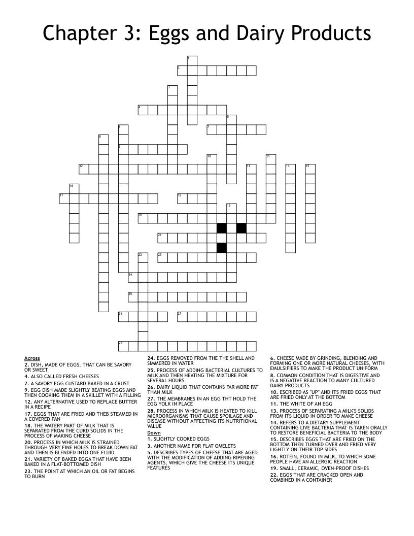 like plans and eggs crossword