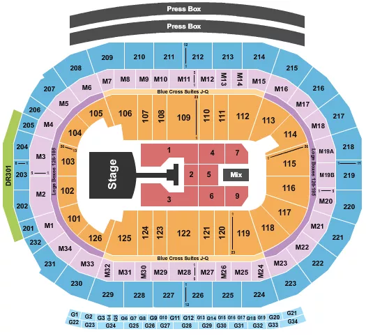 little caesars arena seat map