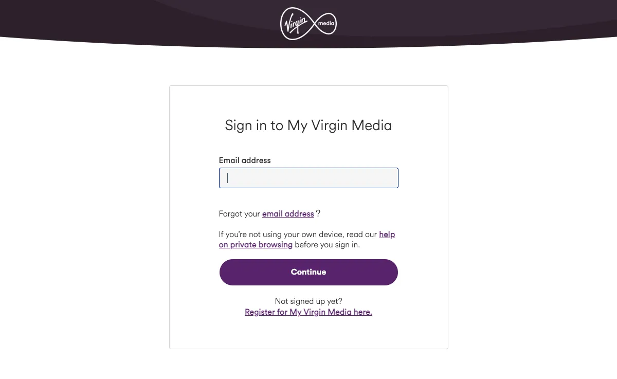 login to virgin media email