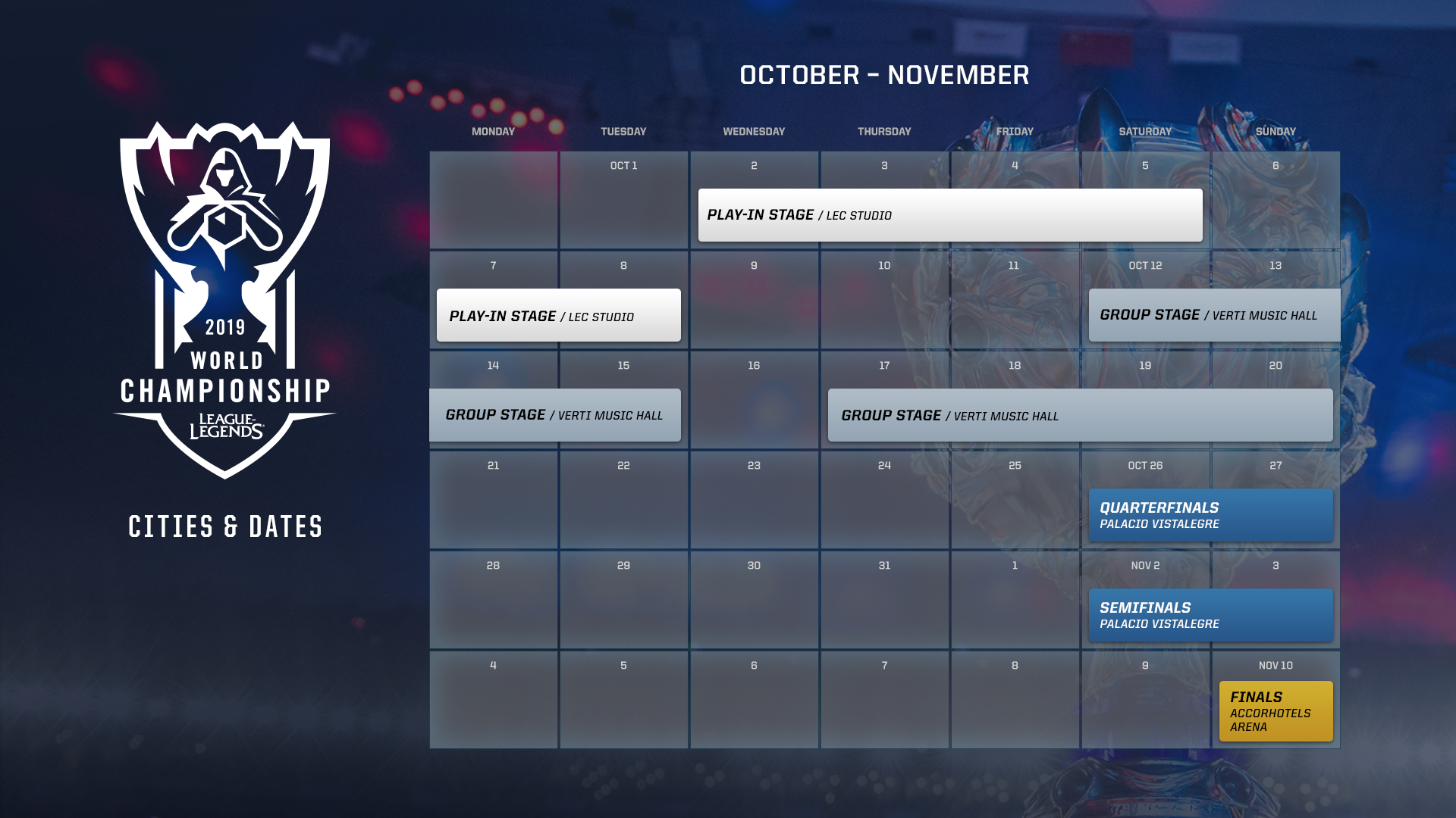 lol world championship schedule