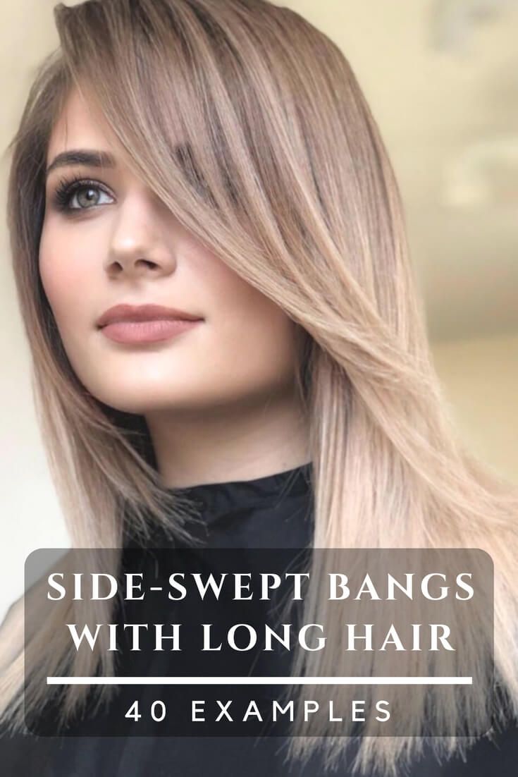 long side swept fringe hairstyles