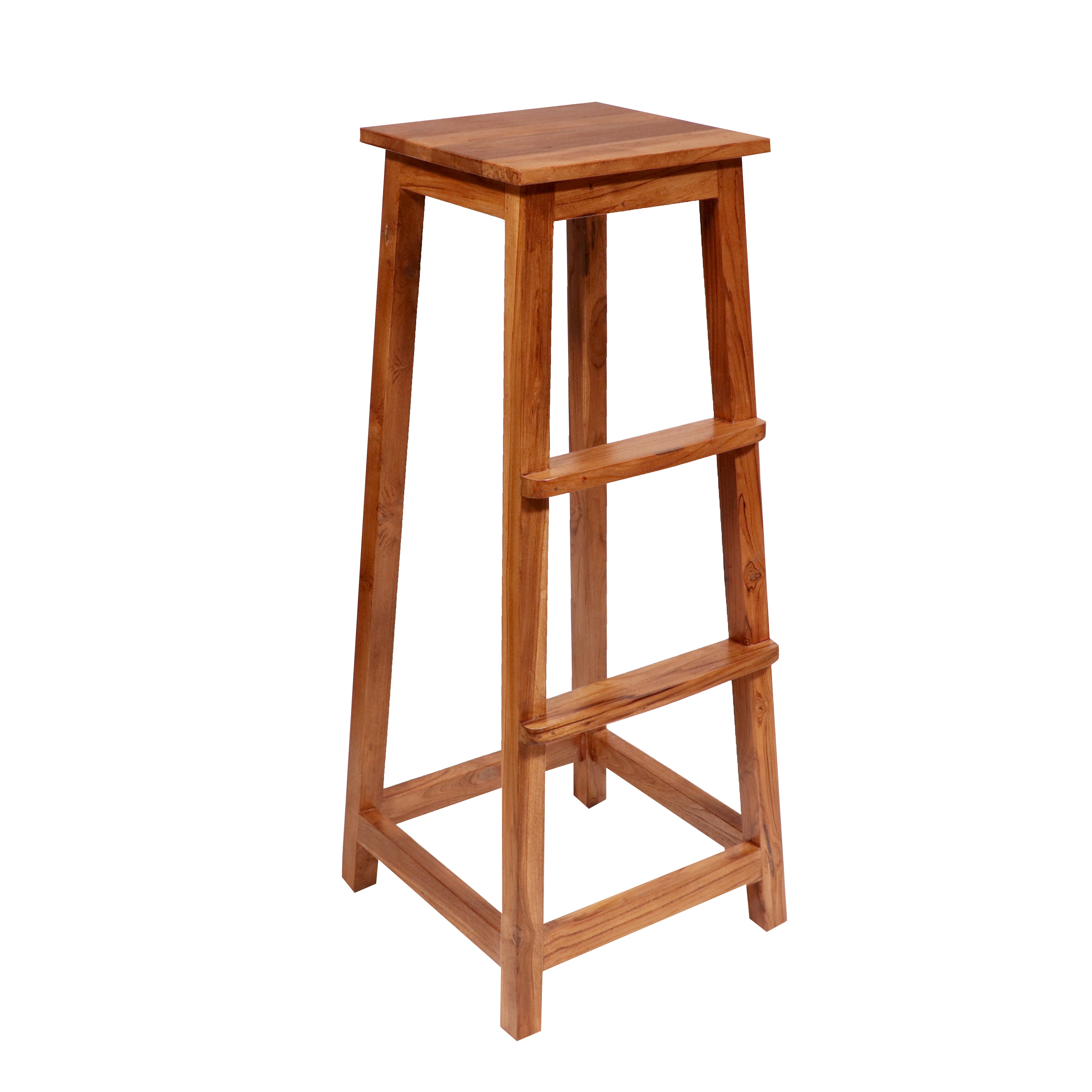 long wooden stool