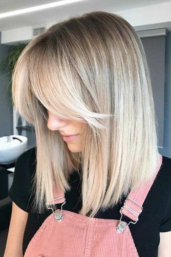 longbob blond mit pony