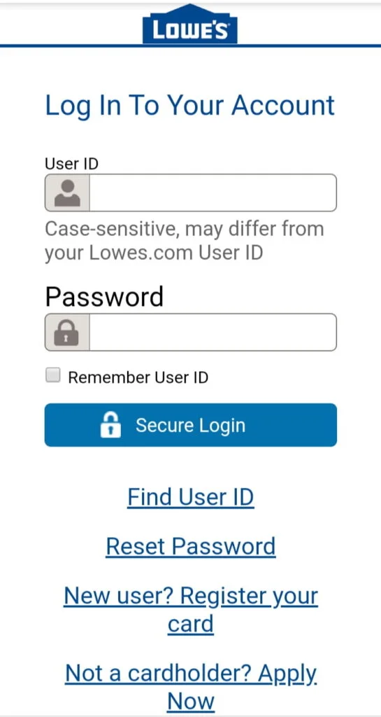 lowes.com credit login