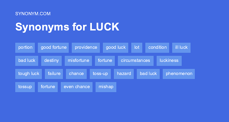 luck synonyms in english