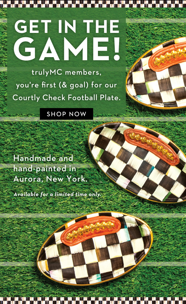 mackenzie childs football plate