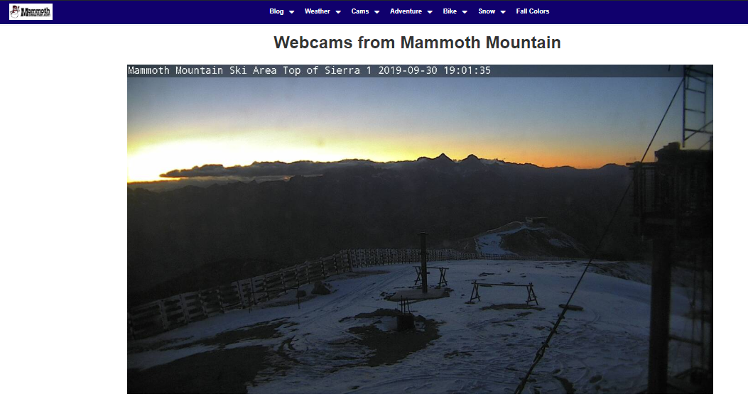 mammoth mountain ski area webcams