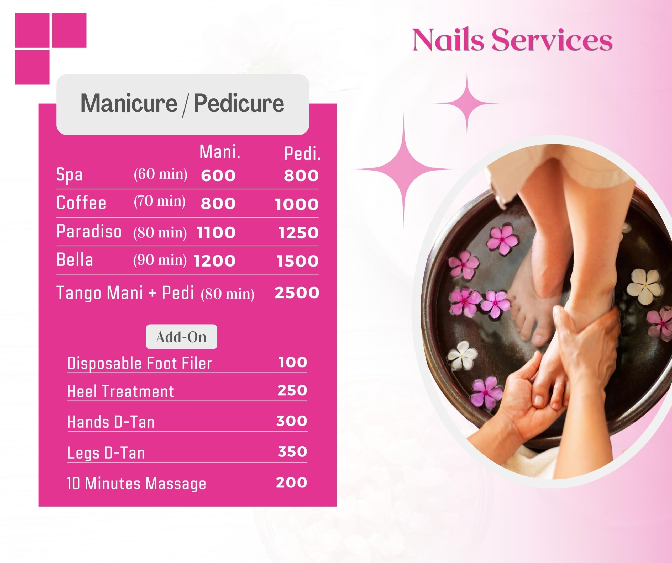 manicure price in india