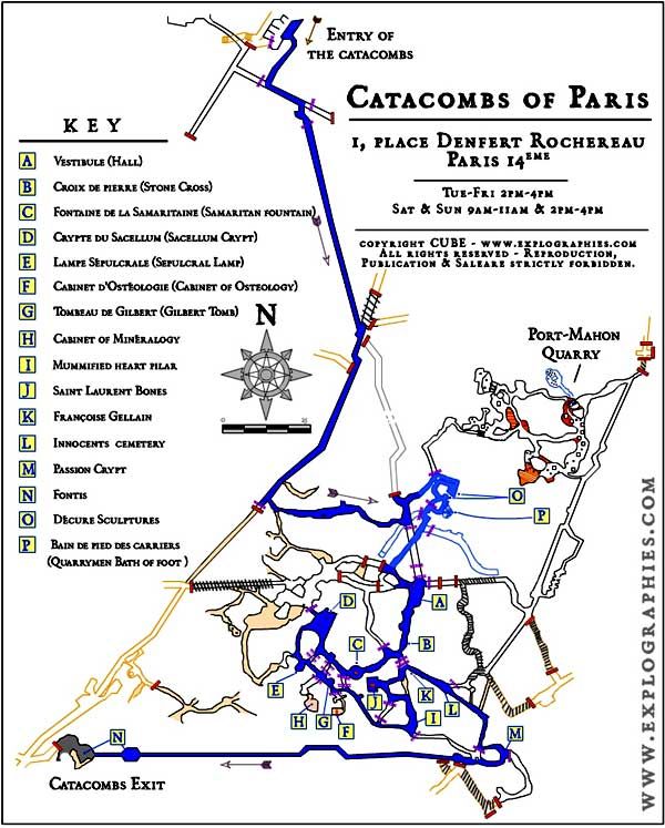 map of paris catacombs