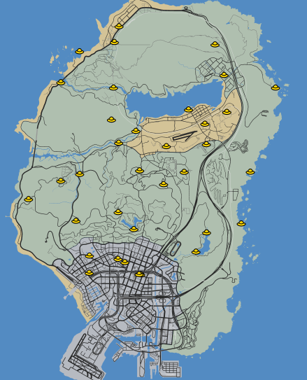 map of spaceship parts gta 5