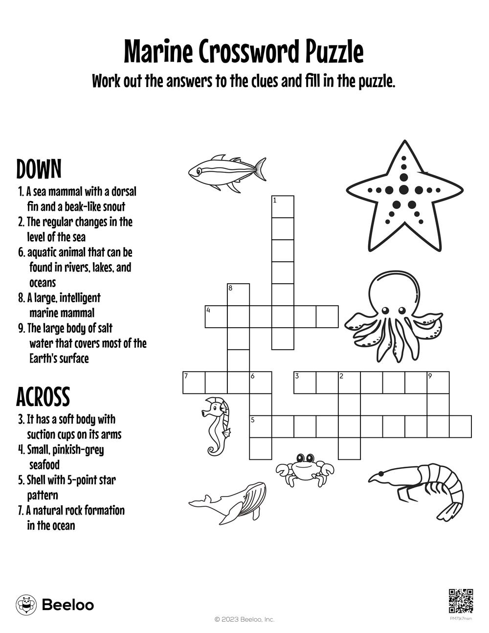 marine crossword clue