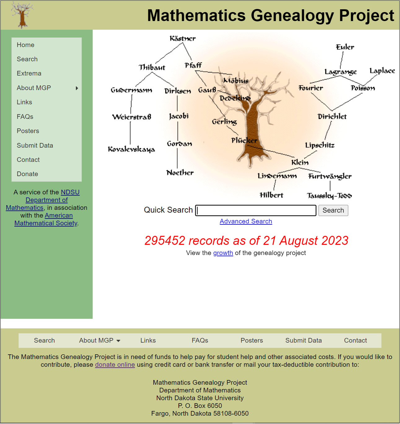 mathematics genealogy