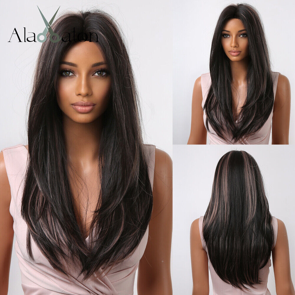 medium length straight layered hair