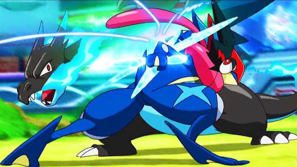 mega charizard x vs ash greninja