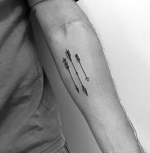 men arrow tattoo