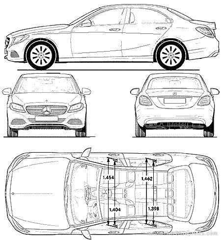 mercedes c class 2014 dimensions