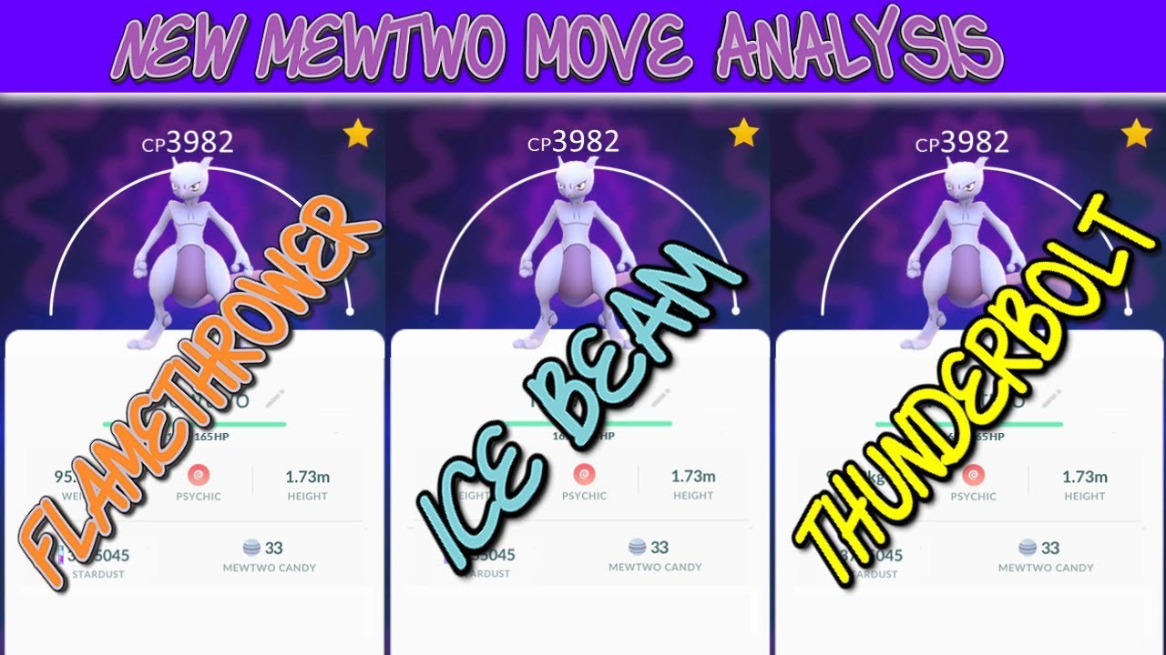 mewtwo pokemon go best moves