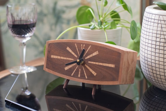 mid century modern desk clock