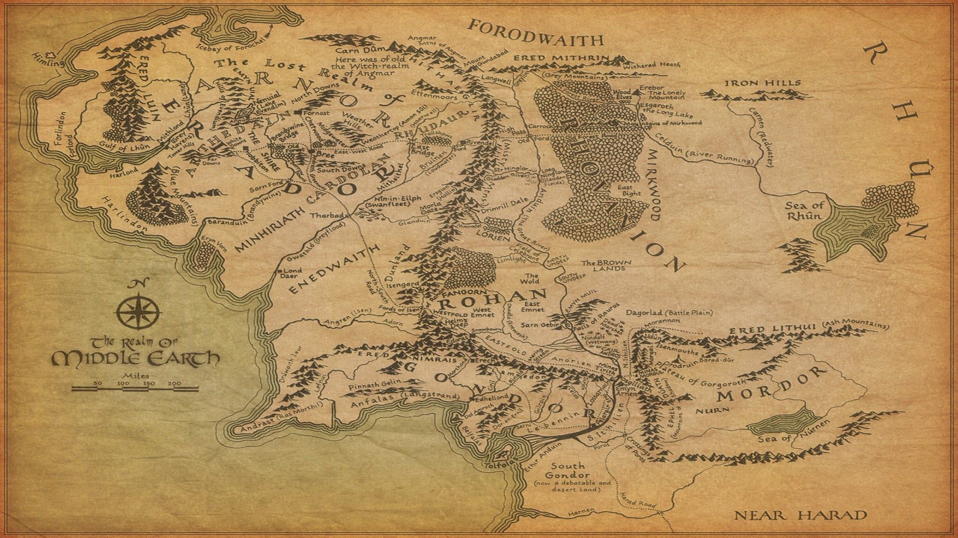 middle earth official map