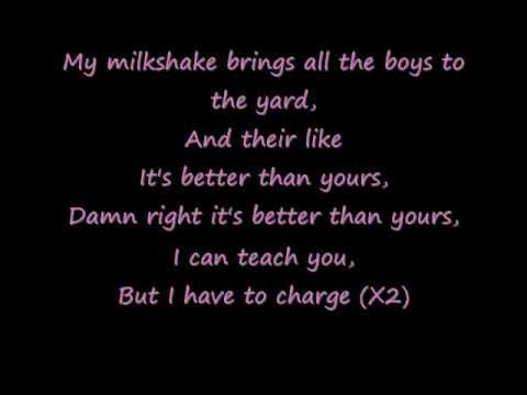 milkshake song lyrics