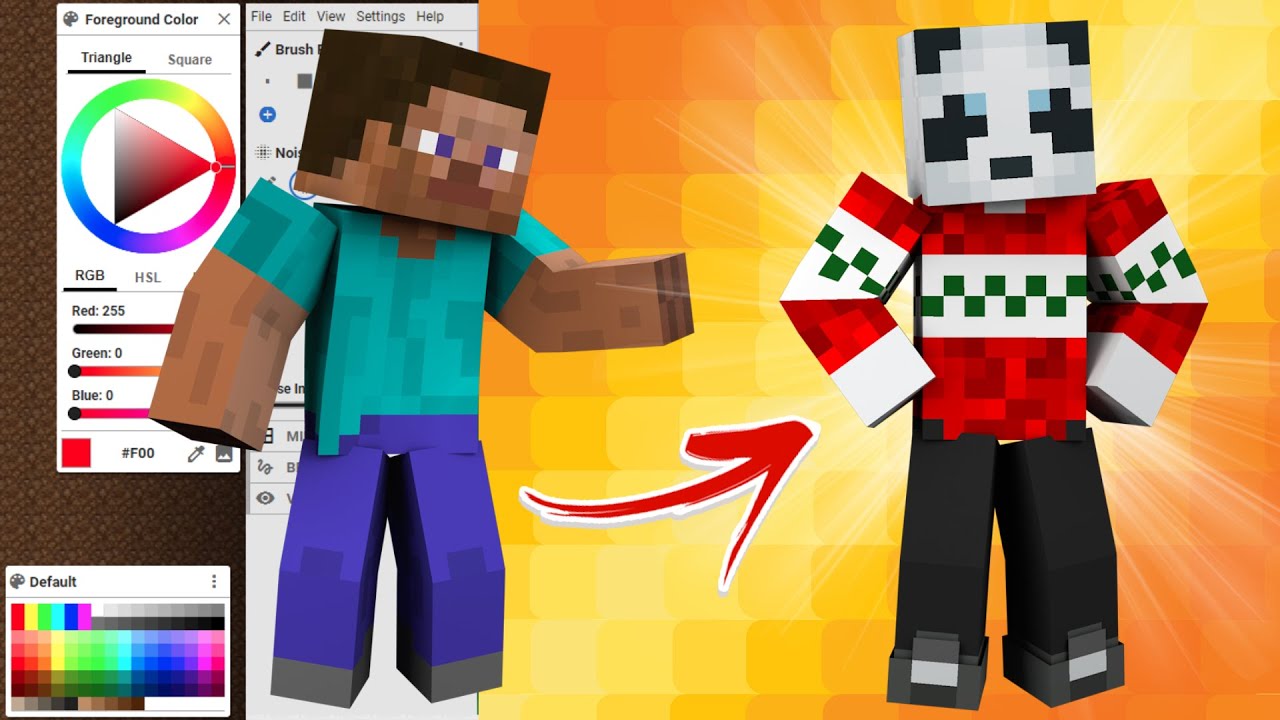 minecraft how to create your own skin